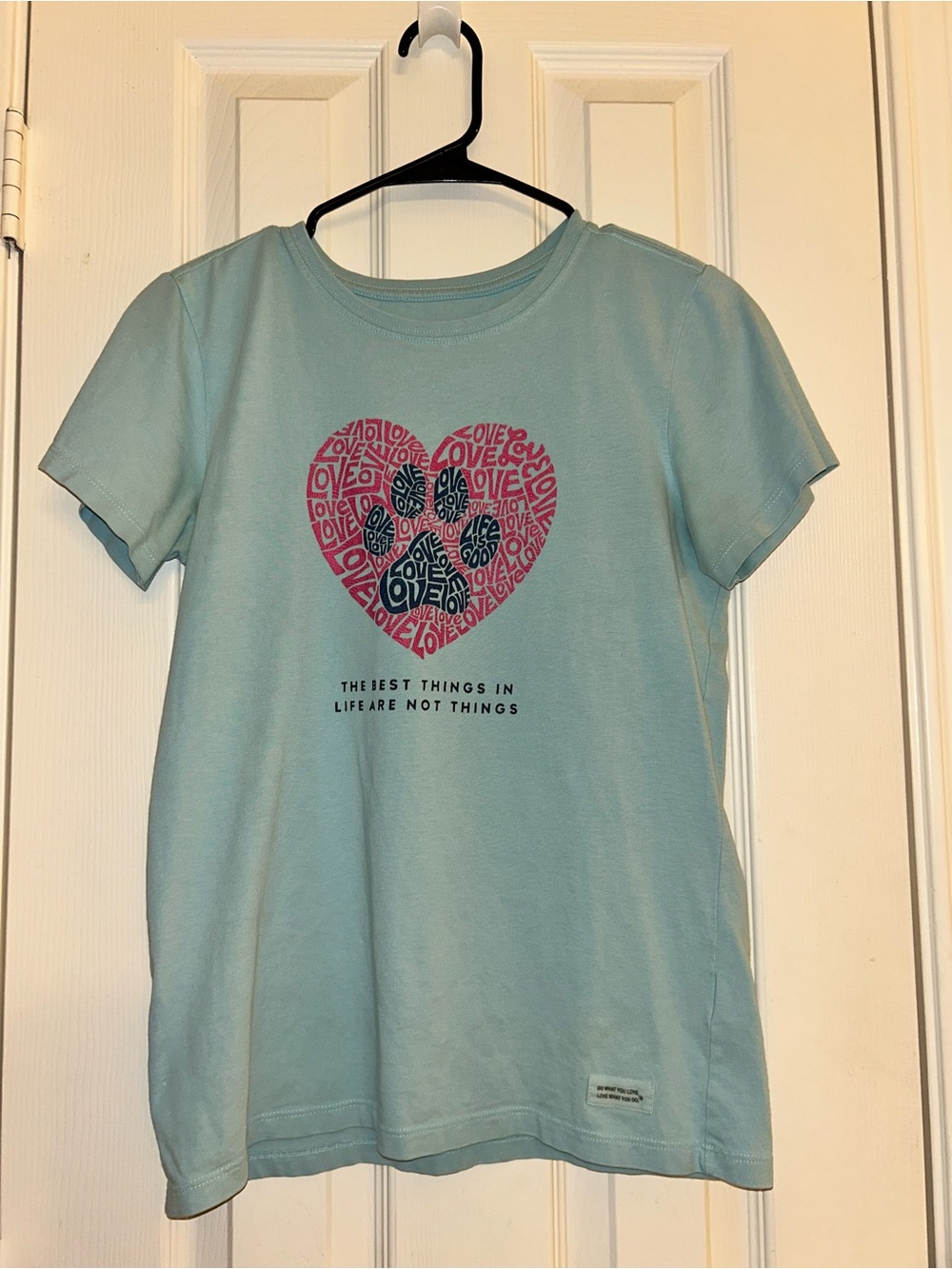 NWOT Women's Best Things Paw Heart Short Sleeve Crusher T hi Women’s Size Small